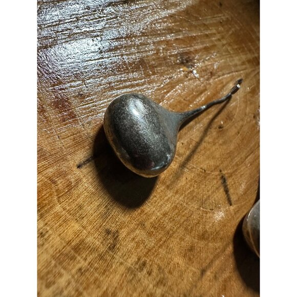 Vtg Sterling Silver Teardrop Long Dangle Drop Earrings Modernist Mid Mod Read - Picture 6 of 16